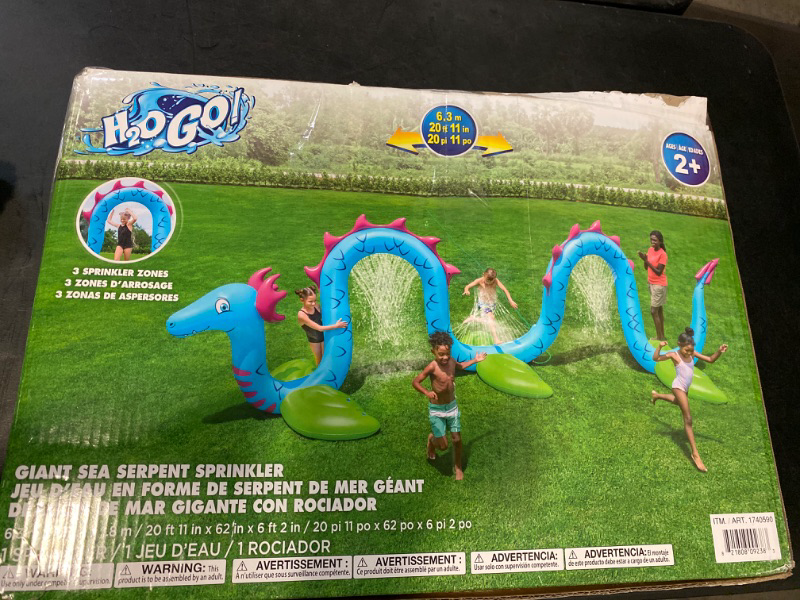 Photo 3 of H20GO! 20ft Giant Sea Serpent Kids Inflatable Sprinkler (2+ Years)