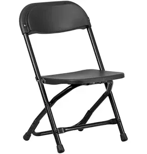 Photo 1 of Queekay Kids Folding Chairs with Padded Seats and Backrest Foldable Steel Frame Kids Foldable Chair for Children Toddler Study Indoor Classroom Desk Tables Event Banquet Wedding (black)