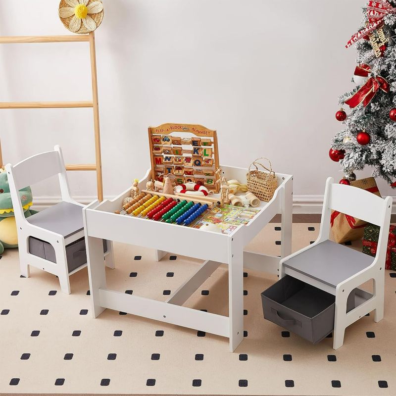 Photo 1 of 
Kids Table and Chair Set with Storage,Table and Chairs for Kids 2-5, Toddler Table and Chair Set 2-4 Year Old, Toddler Activity Table, Table for Kids 2-5