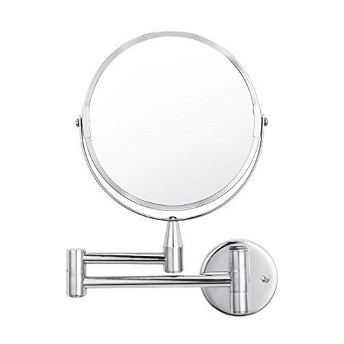 Photo 1 of Makeup Mirror LED 1X/5X Magnification Wall Mounted Adjustable Makeup Mirror Dual Arm Extend 2-Face Cosmetic Mirror