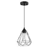 Photo 1 of Alfa 1-Light Cage Mini Pendant Light with Matte Black Finish