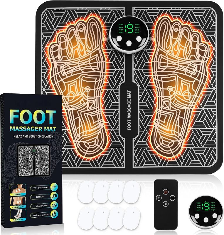 Photo 1 of EMS Foot Massager TENS(Model:KTR-2493) for Muscle Relaxation,LCD Display Screen,Back Massager & Legs Massager Pad with Remote Control