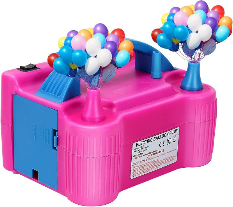 Photo 1 of AXTRONIC Electric Air Balloon Pump,Portable Dual Nozzle Electric Baloon Pump Inflator/Blower - 220V-240V 600W Electric Balloon Blower Pump for Party Decoration, Faster and Save Time