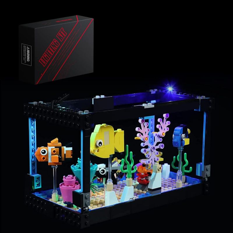 Photo 1 of Led Light Kit for Lego Fish Tank , Led Lighting Set for Lego 31122 Creator 3-in-1 Aquarium Easel & Treasure Chest - Not Include Models , Just Light Set