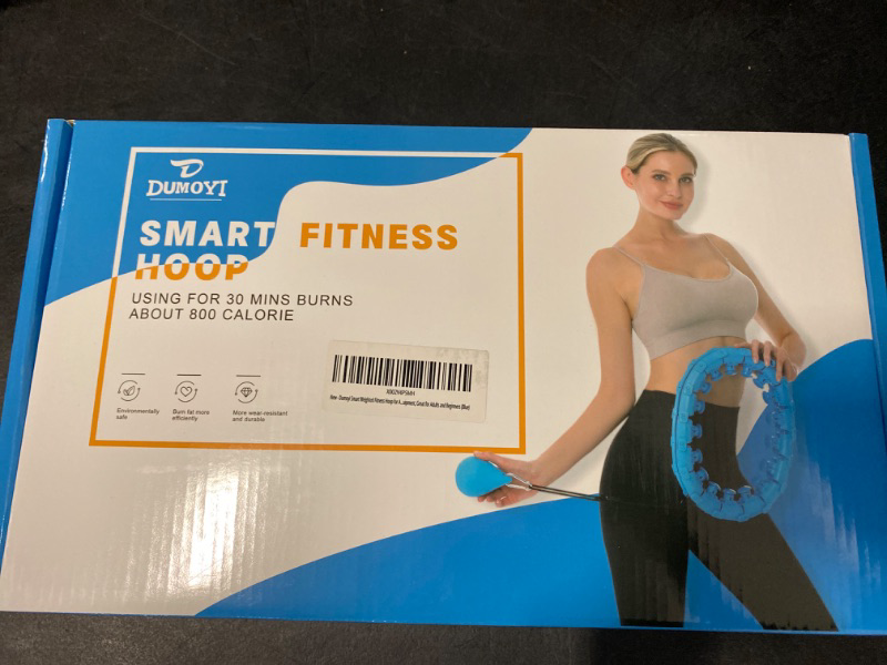 Photo 1 of Dumoyi Smart Weighted Hoop for Adults Weight Loss,Infinity Fitness Hoop Plus Size for Women Smart Exercise Equipment 24 Links-Blue