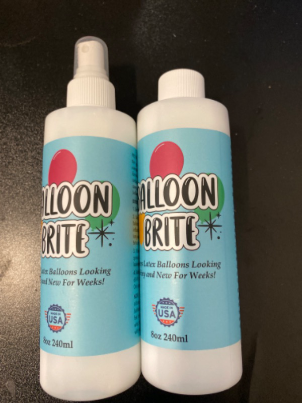 Photo 2 of 8 oz Balloon High Shine Spray for Latex Balloons - Balloon Spray Shine for an Elegant Hi Gloss Finish in Minutes - Specially Formulated Balloon Glow Spray Made in USA