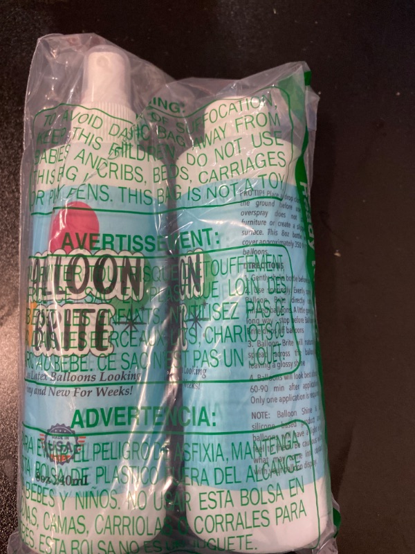 Photo 3 of 8 oz Balloon High Shine Spray for Latex Balloons - Balloon Spray Shine for an Elegant Hi Gloss Finish in Minutes - Specially Formulated Balloon Glow Spray Made in USA