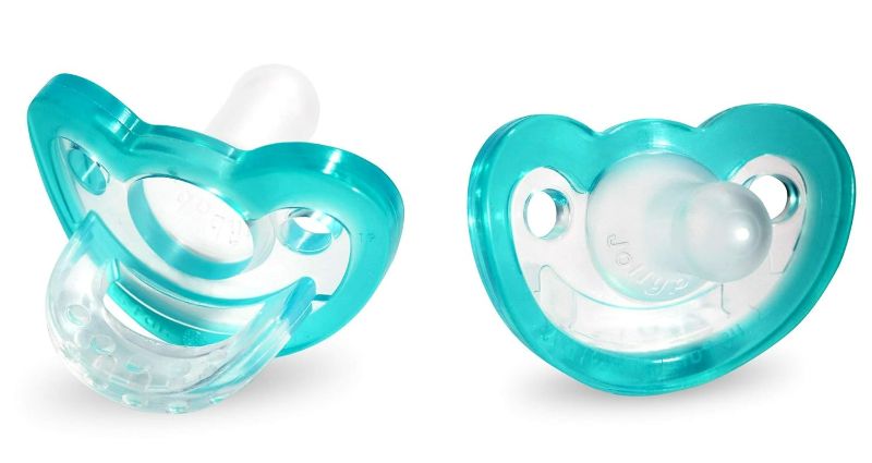 Photo 1 of RaZbaby JollyPop Baby Pacifier Newborn, 0-3m, Teal, Double Pack