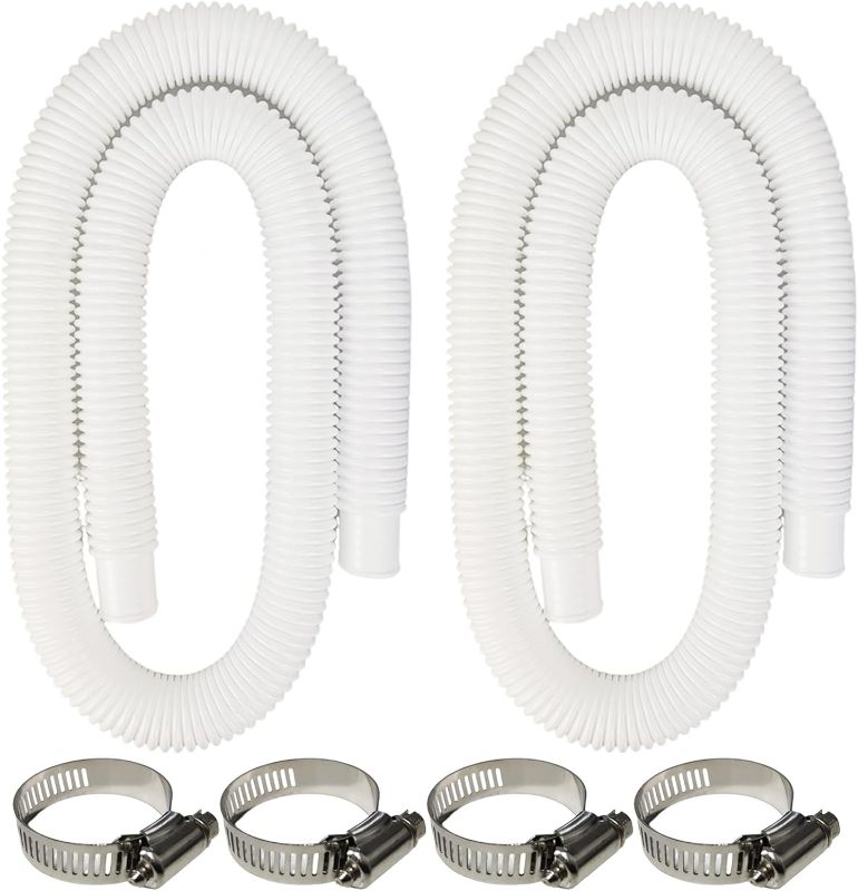 Photo 1 of 2 Pack Pool Pump Replacement Hose,1.25" Diameter, 59" Long Pool Filter Replacement Hoses for Above Ground Pools,Compatible with Intex Filter Pump 607, 637.