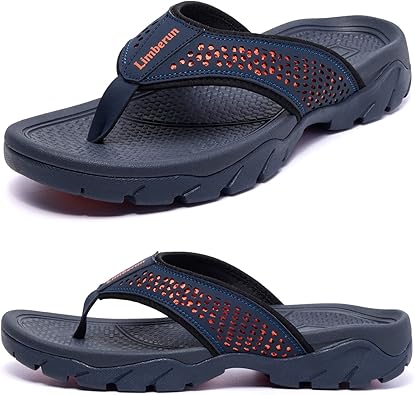 Photo 1 of Size 8.5 - Limberun Mens Flip Flops Arch Support Comfort Orthotic Thong Sandals Open Toe Athletic Straps Orthotic Hiking Sport Outdoor Summer Beach Shoes size (8.5)