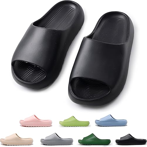 Photo 1 of Size 1.5 sharllen Cloud Slides for Kids Boys Girls Home House Pillow Slippers Comfy Toddler Kids Cloud Cushion Slide Sandals for Indoor Outdoor Slip on Shoes 