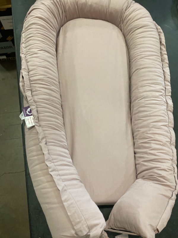 Photo 1 of Infant Lounger, Baby Nest Cover for Baby Girls & Boys, Newborn Essentials for Baby 0-12 Months, 100% Cotton Breathable, Co Sleeper Portable Travel Bed (LavenderBlush, Cotton)