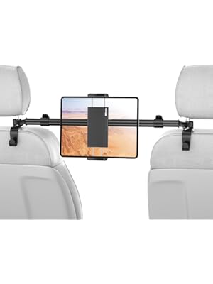 Photo 1 of Car Tablet Holder Mount for iPad: Headrest Tablet Stand for Car Back Seat Compatible with iPad Pro Air Mini | Galaxy Tab | Kindle Fire HD | Switch OLED or Other 4.7-12.9" Devices