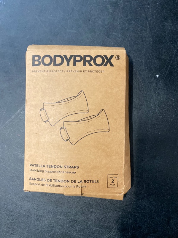 Photo 3 of Bodyprox Patella Tendon Knee Strap 2 Pack, Knee Pain Relief Support Brace Hiking, Soccer, Basketball, Running, Jumpers Knee, Tennis, Tendonitis, Volleyball & Squats
