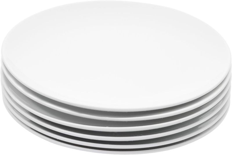 Photo 1 of Miicol Ceramic Appetizer Plates Set of 6, White Dessert Plates 8 Inch, Small Dinner Plates, Modern Round Salad Plates, Porcelain Serving Dishes for Snack, Bread, Fruit, Microwave & Dishwasher Safe