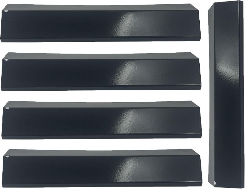 Photo 1 of Direct Store Parts DP134 (5-pack) Porcelain Steel Heat Shield/Heat Plates Replacement for Brinkmann, Aussie, Charmglow, Grill King, Uniflame, Master Forge, Grill King, Tera Gear Gas Grill Models (5)