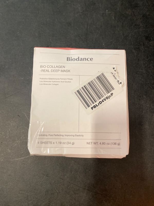 Photo 3 of BIODANCE Bio-Collagen Real Deep Mask, Hydrating Overnight Hydrogel Mask, Pore Minimizing, Elasticity Improvement, 34g x4ea