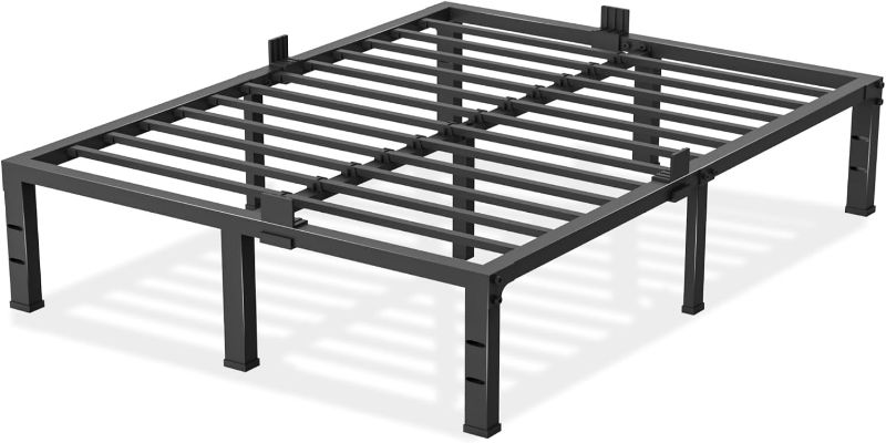 Photo 1 of California King Size Bed Frame 12 inch High 3500 lbs Heavy Duty Metal Platform Mattress Foundation with Steel Slat Support/No Box Spring Needed/Noise Free/Non-Slip/Easy Assembly