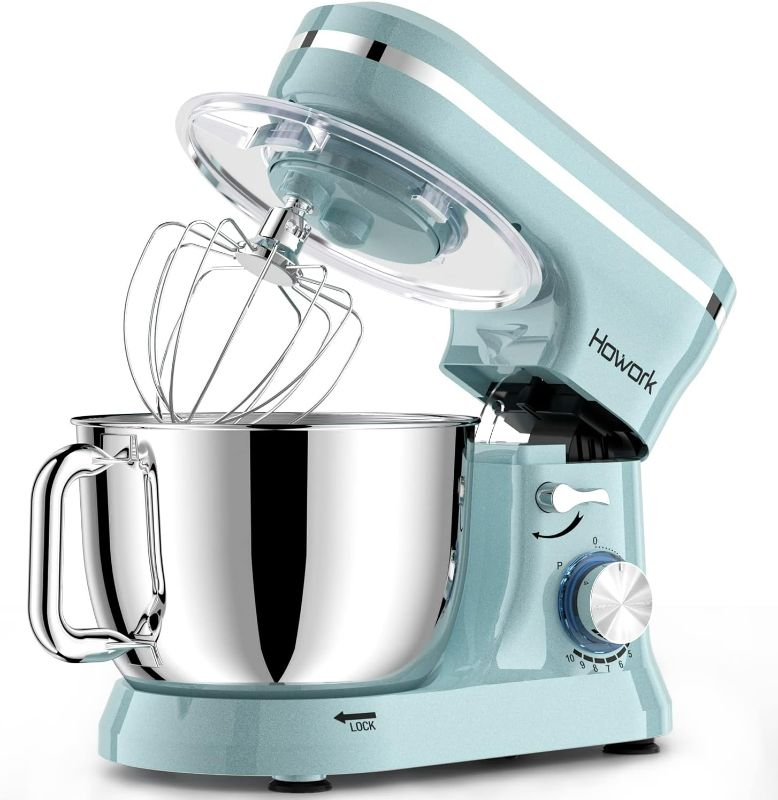 Photo 1 of HOWORK Electric Stand Mixer,10+p Speeds With 6.5QT Stainless Steel Bowl,Dough Hook, Wire Whip & Beater,for Most Home Cooks,Blue