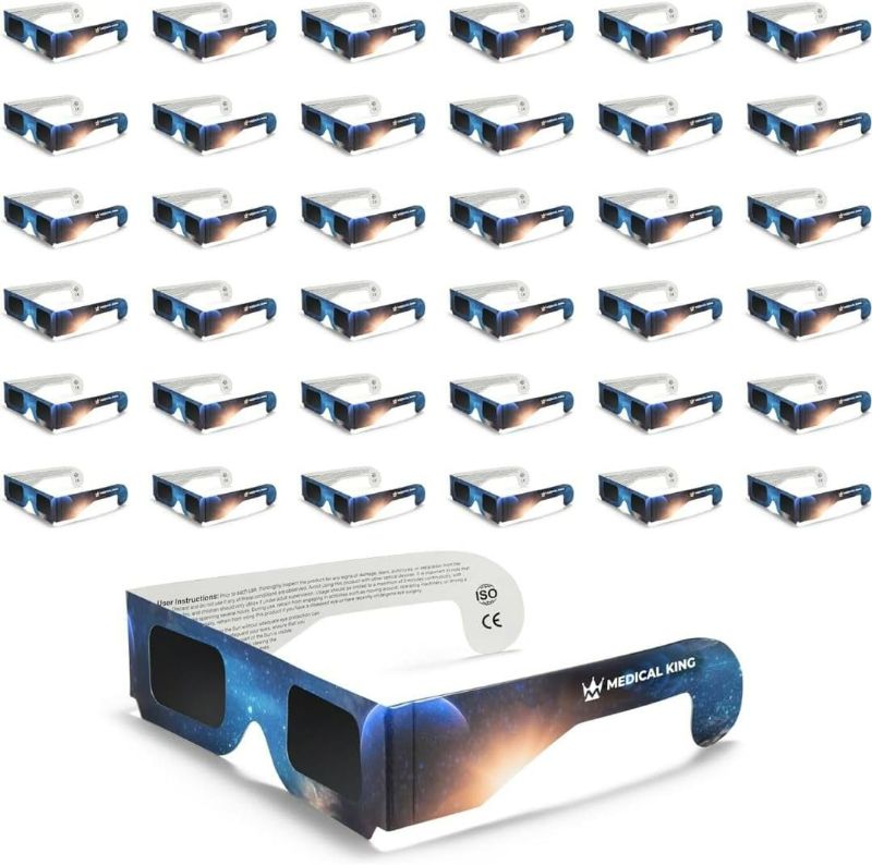 Photo 1 of olar Eclipse Glasses AAS Approved 2024 (50 Pack) CE and ISO Certified Safe Shades for Direct Sun Viewing