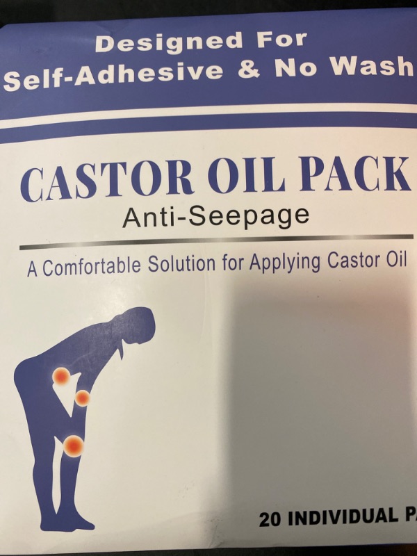 Photo 3 of 20pcs Castor Oil Pack Wrap, Silicone Castor Oil Pack for Sensitive Skin, No Irritation Castor Oil Pack Wrap Self-Adhesive, Leak-Proof, Soft Feel, Portable (1 Count (Pack of 20))