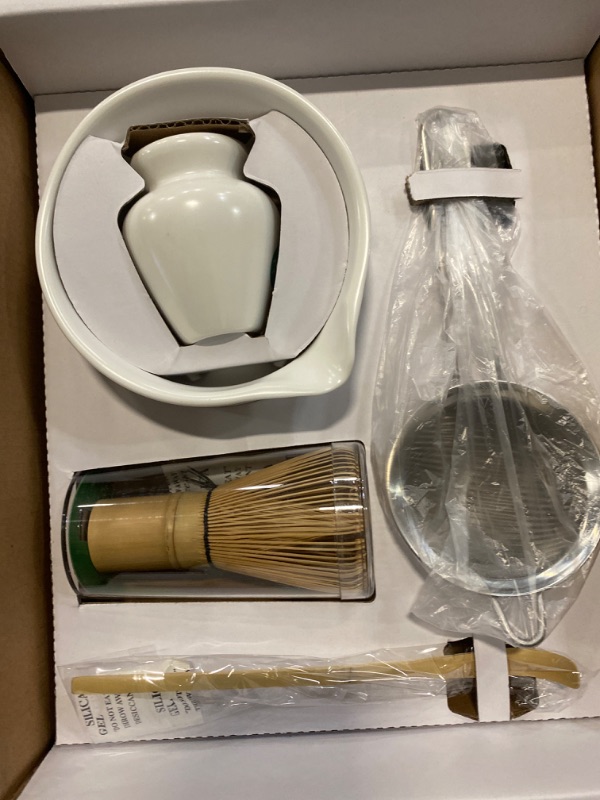 Photo 2 of Jade Leaf Matcha Complete Matcha Ceremony Set - Includes: Bamboo Matcha Whisk & Scoop, Stainless Steel Sifter, Stoneware Bowl & Whisk Holder, and Prep Guide