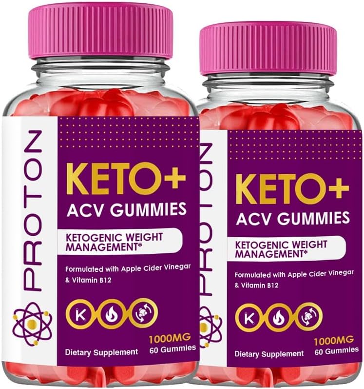 Photo 1 of (2 Pack) Proton Keto ACV Gummies - Proton Keto ACV Gummies Advanced Weight Management - Protein Keto Gummies (120 Gummies - 2 Month Supply)