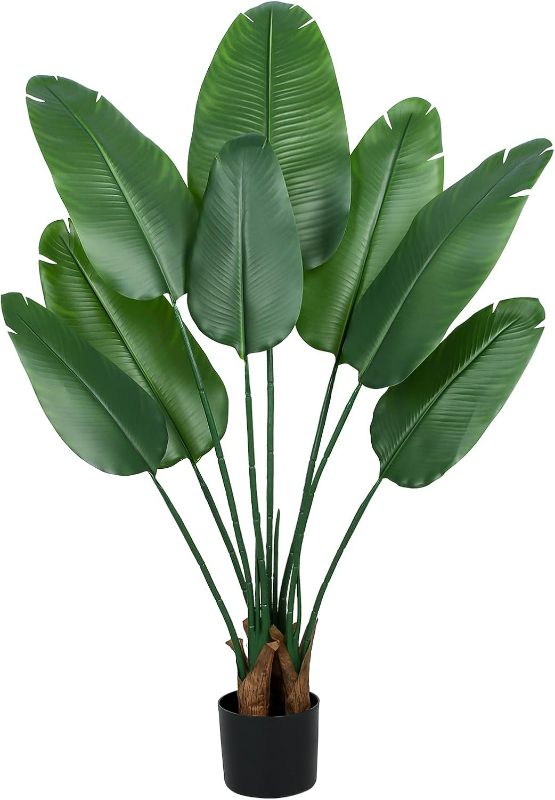 Photo 1 of 4 Ft Artificial Bird of Paradise Plant,Faux Plants Indoor Tall Fake Plants Decor-Artificial Plants Indoor & Outdoor