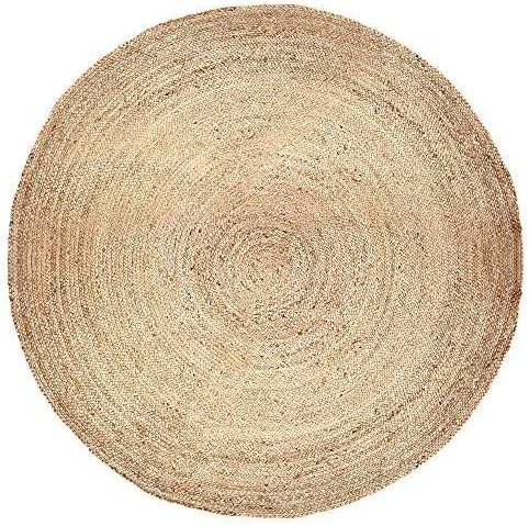 Photo 1 of Hand Braided Round Jute Rug Area Round Rug Custom Size Round Rug Indian Handmade Home Decor Round Rug (2'X2')