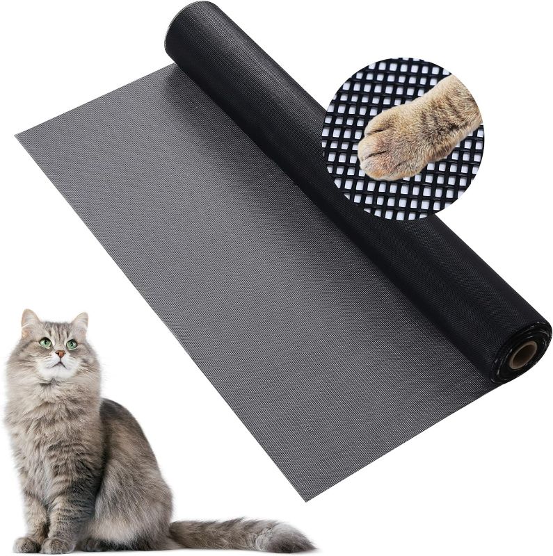 Photo 1 of Pet Screen Replacement 36''x25’ Thicken Charcoal Fiberglass Pet Screen Mesh Scratch- Against for Families with Cat or Dog Prevent Dogs Cats Running Out from Home