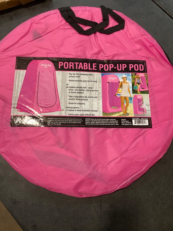 Photo 2 of GigaTent Pop Up Pod Changing Room Privacy Tent – Instant Portable Outdoor Shower Tent, Camp Toilet, Rain Shelter for Camping & Beach – Lightweight & Sturdy, Easy Set Up, Foldable (Pink)