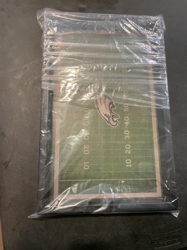 Photo 3 of Philadelphia Eagles NFL Football Field Tray by Fan Creations - Decorative Team Logo Server with Handles for Food & Drink - for Game Day Entertaining or Tabletop Organizer - Show Your Eagles Pride