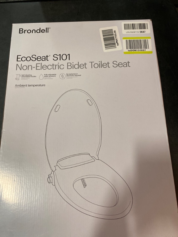 Photo 1 of Brondell Bidet Toilet Seat Non-Electric Swash Seat, Fits Round Toilets, White – Dual Nozzle System, Ambient Water Temperature – Bidet with Easy Installation