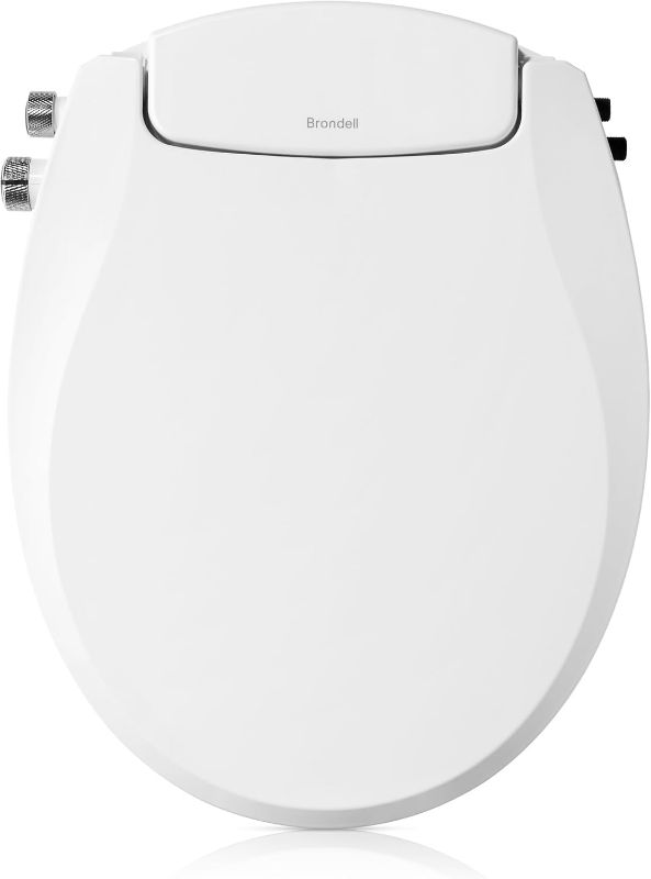 Photo 1 of Brondell Bidet Toilet Seat Non-Electric Swash Seat, Fits Round Toilets, White – Dual Nozzle System, Ambient Water Temperature – Bidet with Easy Installation