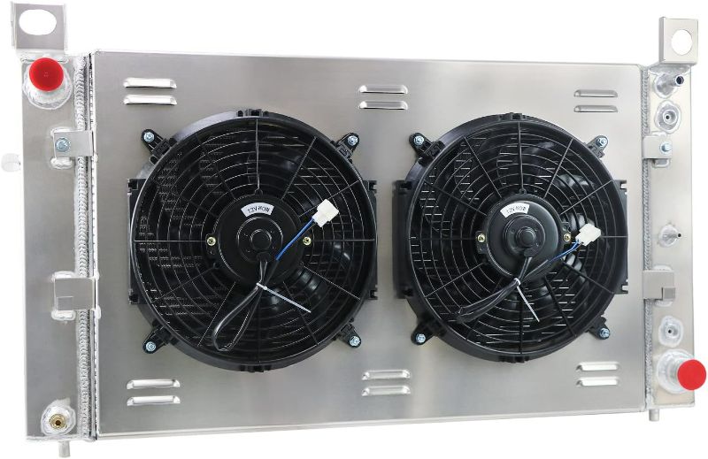 Photo 1 of ALLOYWORKS CU2334 3 Row All Aluminum Radiator + Shroud Fan + relay for 1999-2013 Chevy GMC Silverado Sierra Suburban Yukon