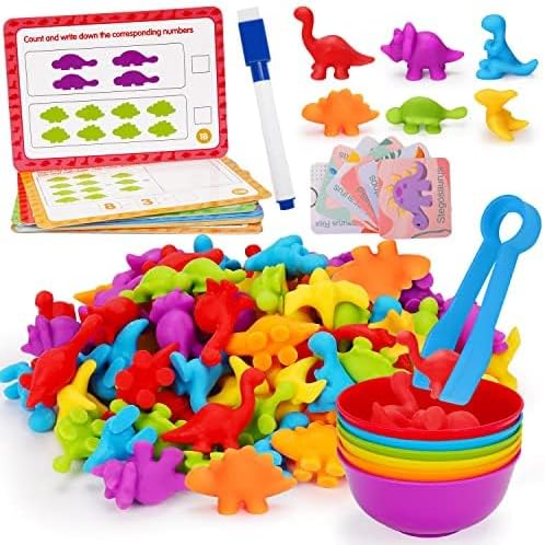 Photo 1 of Counting Dinosaurs Montessori Toys for 3 4 5 Years Old Boys Girls Toddler Manipulatives Preschool Learning Activities Kindergarten Educational Sensory Fine Motor Skills Toys for Kids Ages 2-4 3-5 4-8