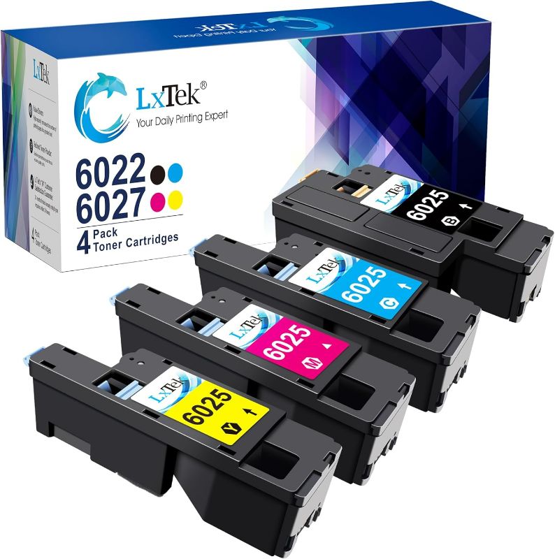 Photo 1 of LxTek Remanufactured Toner Cartridge Replacement for Xerox WorkCentre 6027 6025, Phaser 6022 6020 (1 Black 106R02759, 1 Cyan 106R02756, 1 Magenta 106R02757, 1 Yellow 106R02758, 3 Pack)