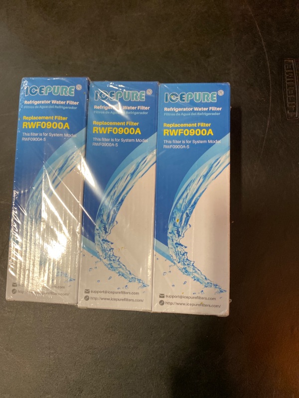 Photo 2 of ICEPURE UKF8001 Compatible with Whirlpool EDR4RXD1, 4396395, Maytag UKF8001, UKF8001AXX, EveryDrop Refrigerator Water Filter 4, RFC0900A, UKF8001AXX-200, UKF8001P, 469006, PUR, Puriclean II, Pack of 3