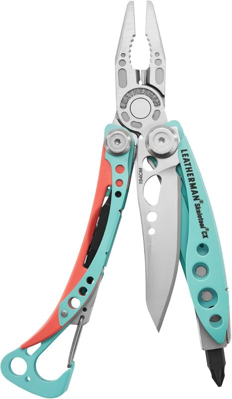 Photo 1 of LEATHERMAN, Skeletool CX, 7-in-1 Lightweight, Minimalist Multi-Tool for Everyday Carry (EDC), Home, Garden & Outdoors, Paradise Blue