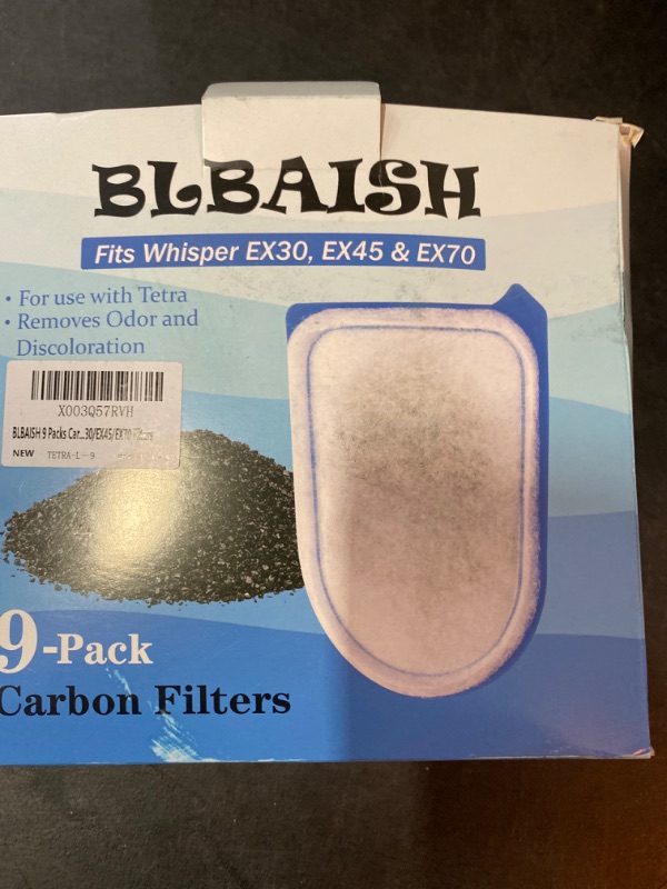 Photo 3 of 9 Packs Carbon Filter Cartridges for Tetra Whisper EX Filters, Replacement Filter Cartridges Large for Tetra, Fits Whisper EX30/EX45/EX70 Filters