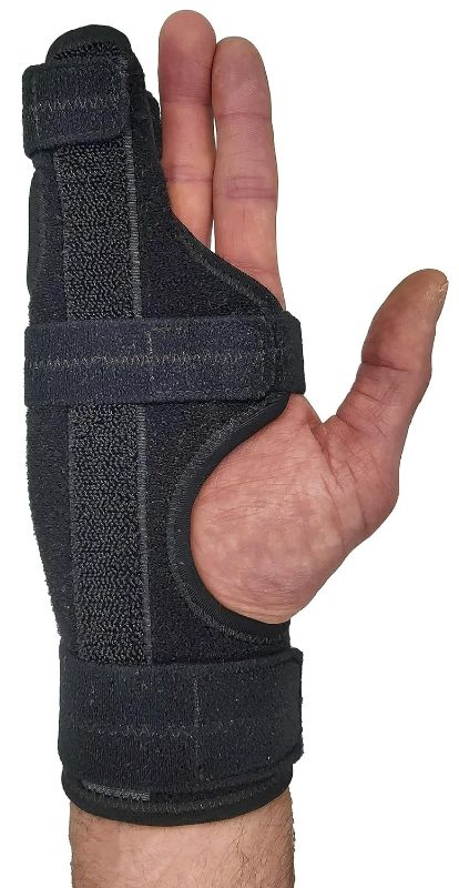 Photo 1 of Metacarpal Finger Splint Hand Brace | Pinky Finger Splint For Boxer Fractures, Broken Ring Finger | Little Finger Cast, Trigger Finger Immobilizer Straightener, Ulnar Gutter Splint Support | RIGHT S/M