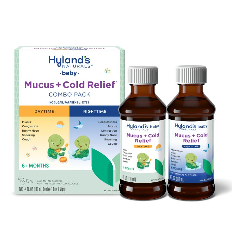 Photo 1 of Hyland's Baby Mucus and Cold Relief, Ages 6+ Months, Day & Night Combo Pack, 8 fl oz