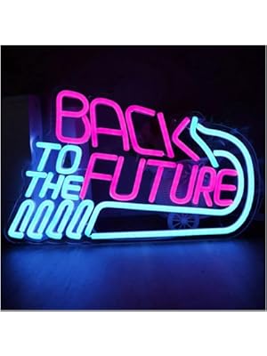 Photo 1 of Neon Sign Party Decoration BACK TO THE FUTURE Neon Sign For Wall Decor Game Room Man Cave Wedding LED Neon Light For Bedroom Beer Bar Party Birthday 39cmx26cm