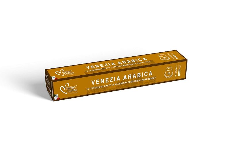 Photo 1 of Italian Coffee Aluminium Capsules compatible with Nespresso original machines (100 Count (Pack of 1), 100 Venezia Aluminum)