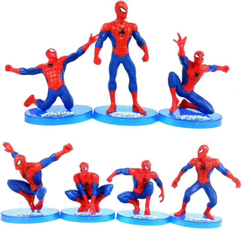 Photo 1 of "Windabo Cake Toppers" Superhero Cake Decoration Mini Figures for Kids' Birthday Parties - Set of 6