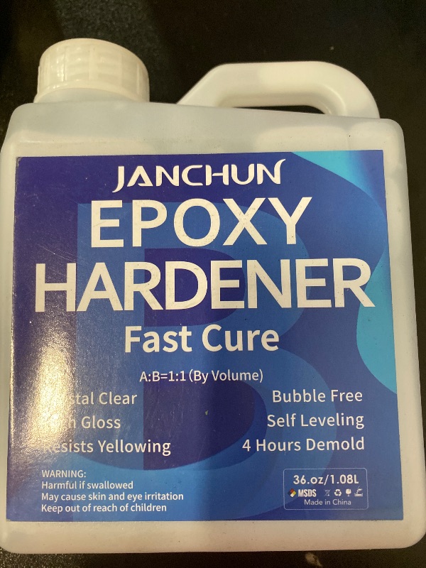 Photo 1 of Epoxy Hardener fast cure only  - No Yellowing No Bubble Art Resin Casting Resin for Art Crafts, Jewelry Making, Wood & Resin Molds(36OZ x 1)