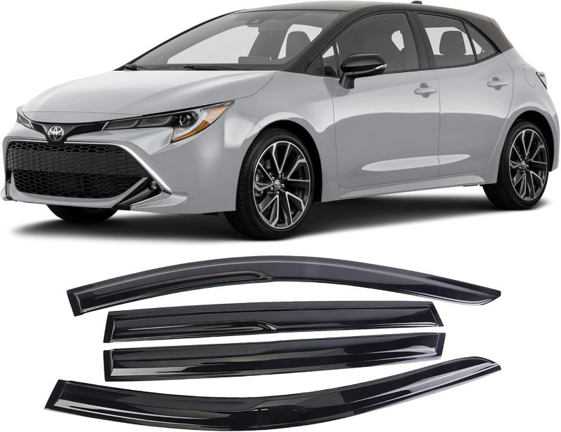 Photo 1 of Window Visors Rain Deflector 4pcs Tape-On Nice Rain Guards Set for Toyota Corolla Sedan 2019 2020 2021 2022 2023 for All Trims L LE SE XLE Hybrid