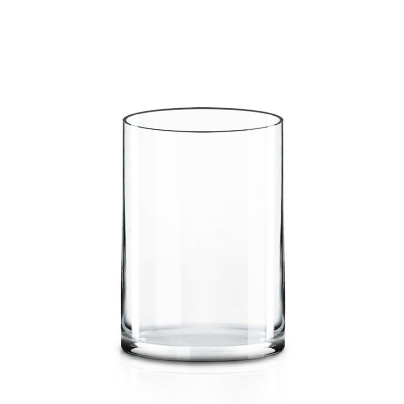 Photo 1 of CYS EXCEL Glass Cylinder Vase (H:7" D:5") | Multiple Size Choices Glass Flower Vase Centerpieces | Hurricane Floating Candle Holder Vase