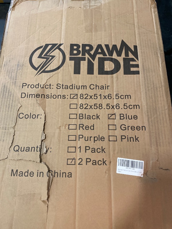 Photo 3 of BRAWNTIDE Stadium Seat with Back Support - Comfy Cushion, Thick Padding, 2 Steel Bleacher Hooks, 4 Pockets, 2 Cup Holders, Reclining Back, Ideal Chair for Sport Events, Beaches, Camping, Concerts