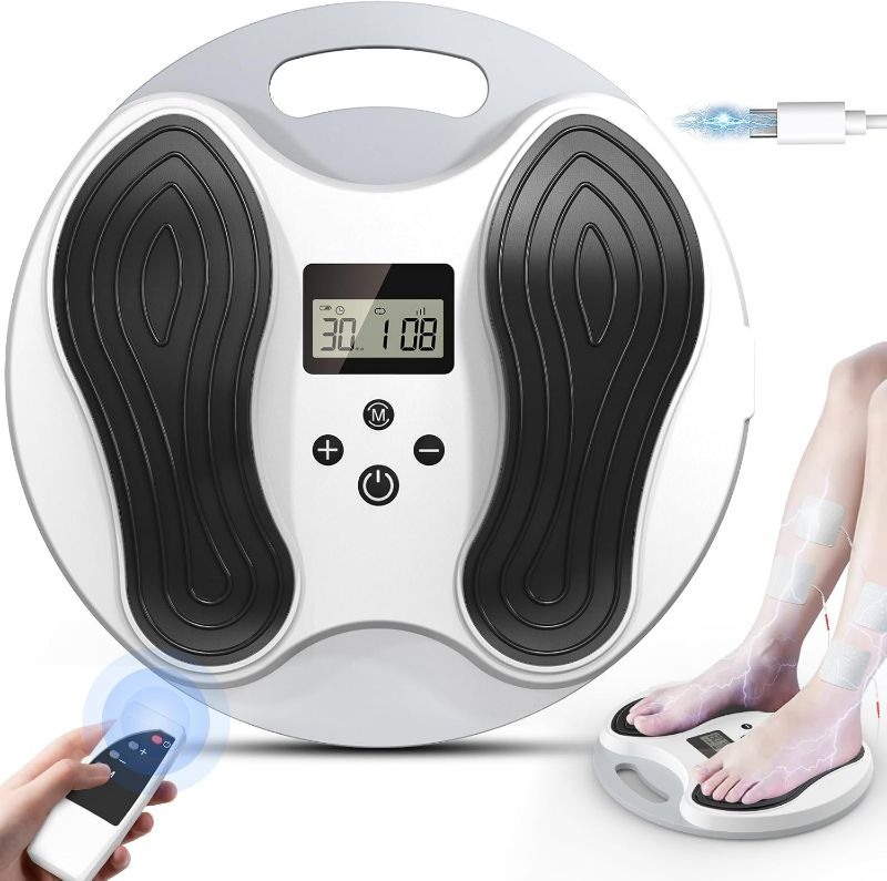 Photo 1 of EMS Foot Massager for Neuropathy, NMES Foot Stimulator for Neuropathy Foot Massager for Circulation and Pain Relief with TENS Unit Muscle Stimulator Pads, Feet Massager for Pain Relief